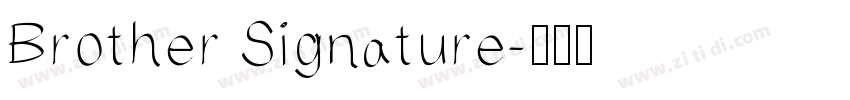 Brother Signature字体转换